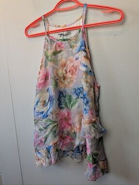 NWT LARA G. Silk Blend Women Camisole Size Small Floral Pattern 30% Silk Elegant